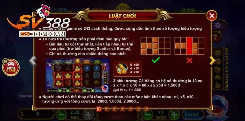 Luật chơi cơ bản của tựa game Kho Báu Tứ Linh